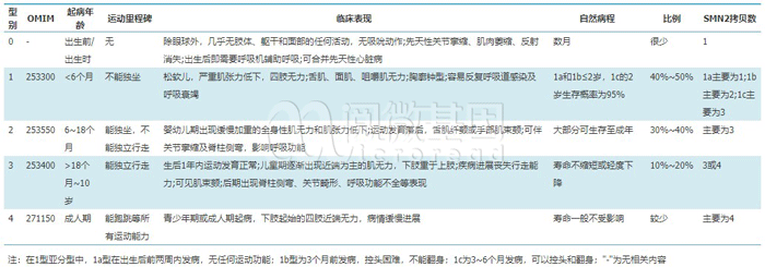 不同类型SMA的临床特点-Ebpay(中国)基因