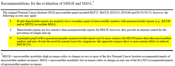 2004年修订版Bethesda指南 J Natl Cancer Inst._微卫星不稳定（MSI）检测的位点如何选择？_Ebpay(中国)基因